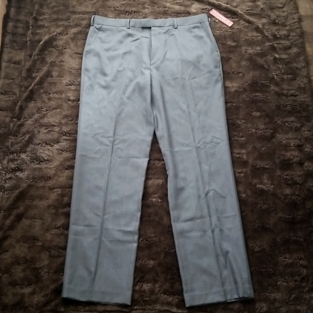 Men's  Perry Ellis Portofino Charcoal Gray Dress Pants - 36×32